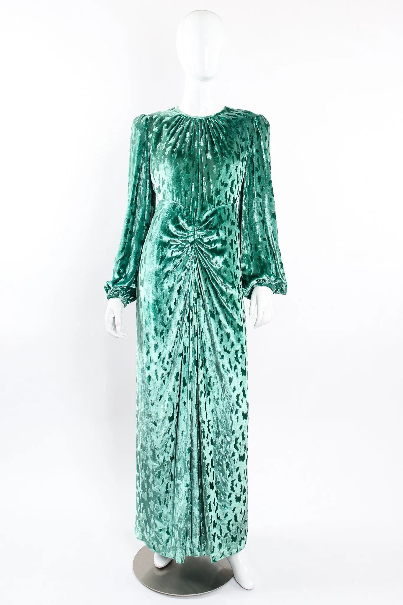 1987 Embossed Silk Velvet Gown