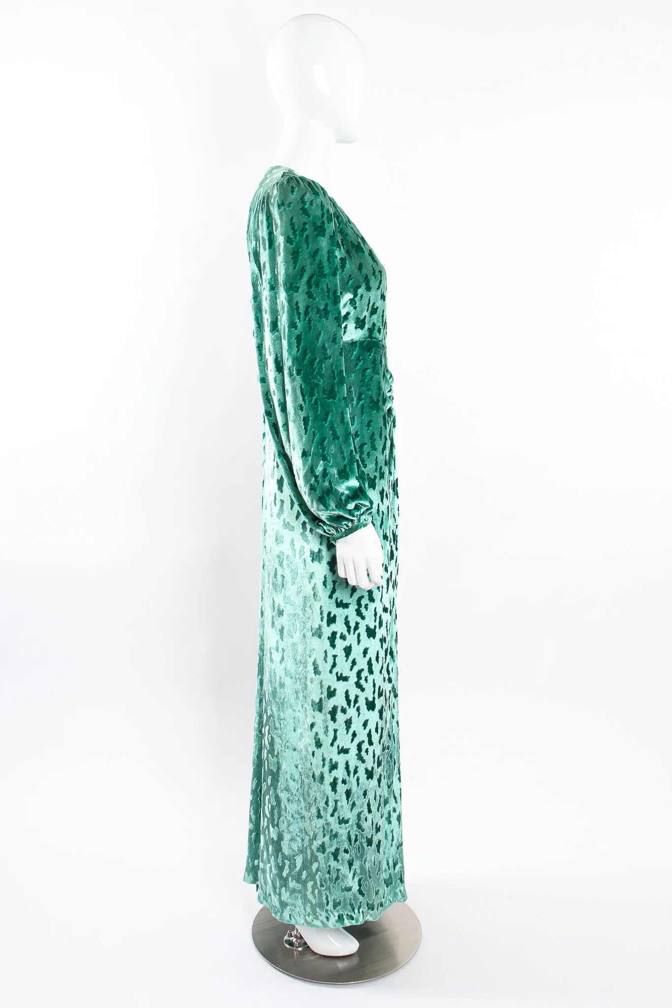 1987 Embossed Silk Velvet Gown