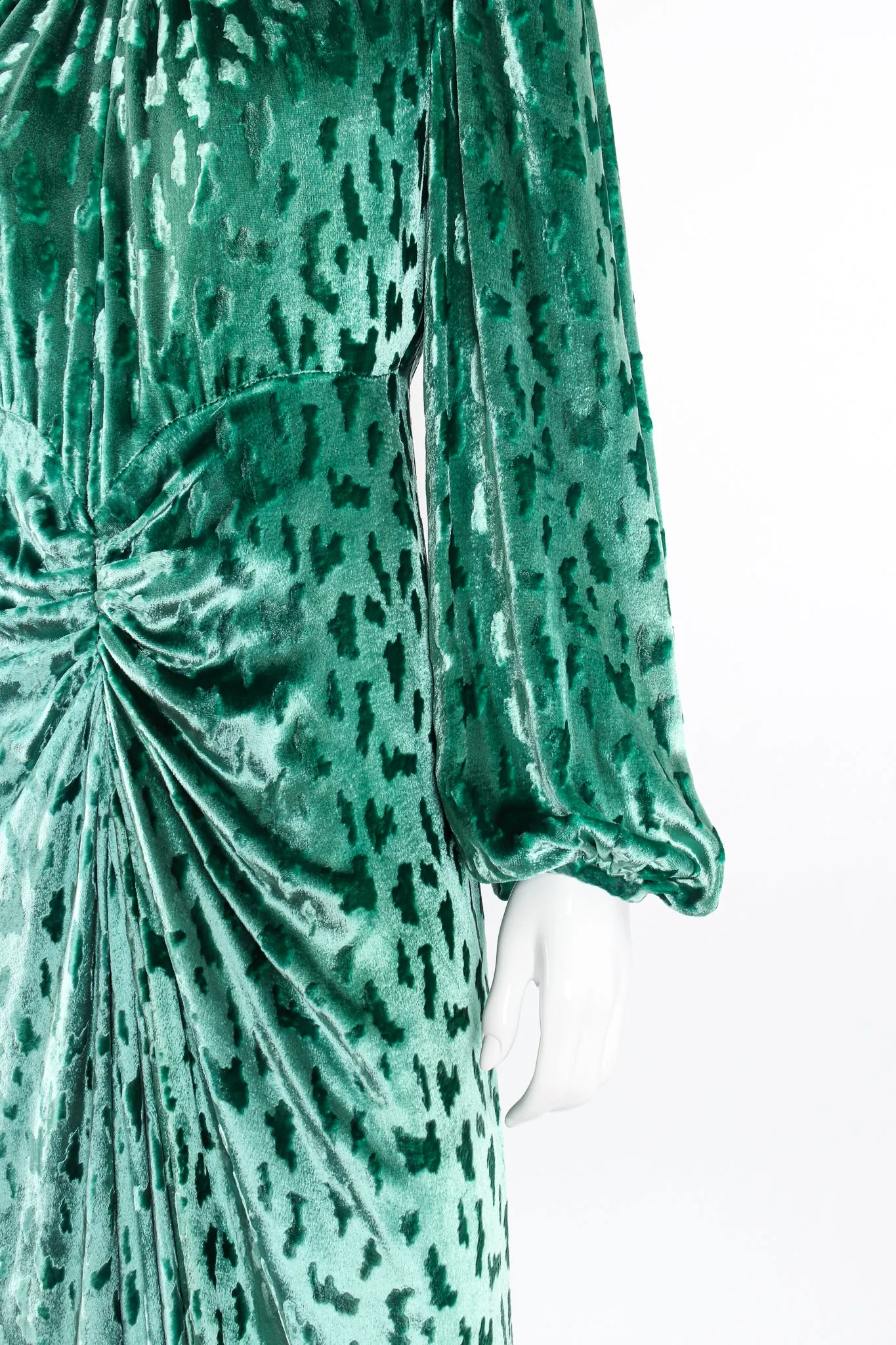 1987 Embossed Silk Velvet Gown