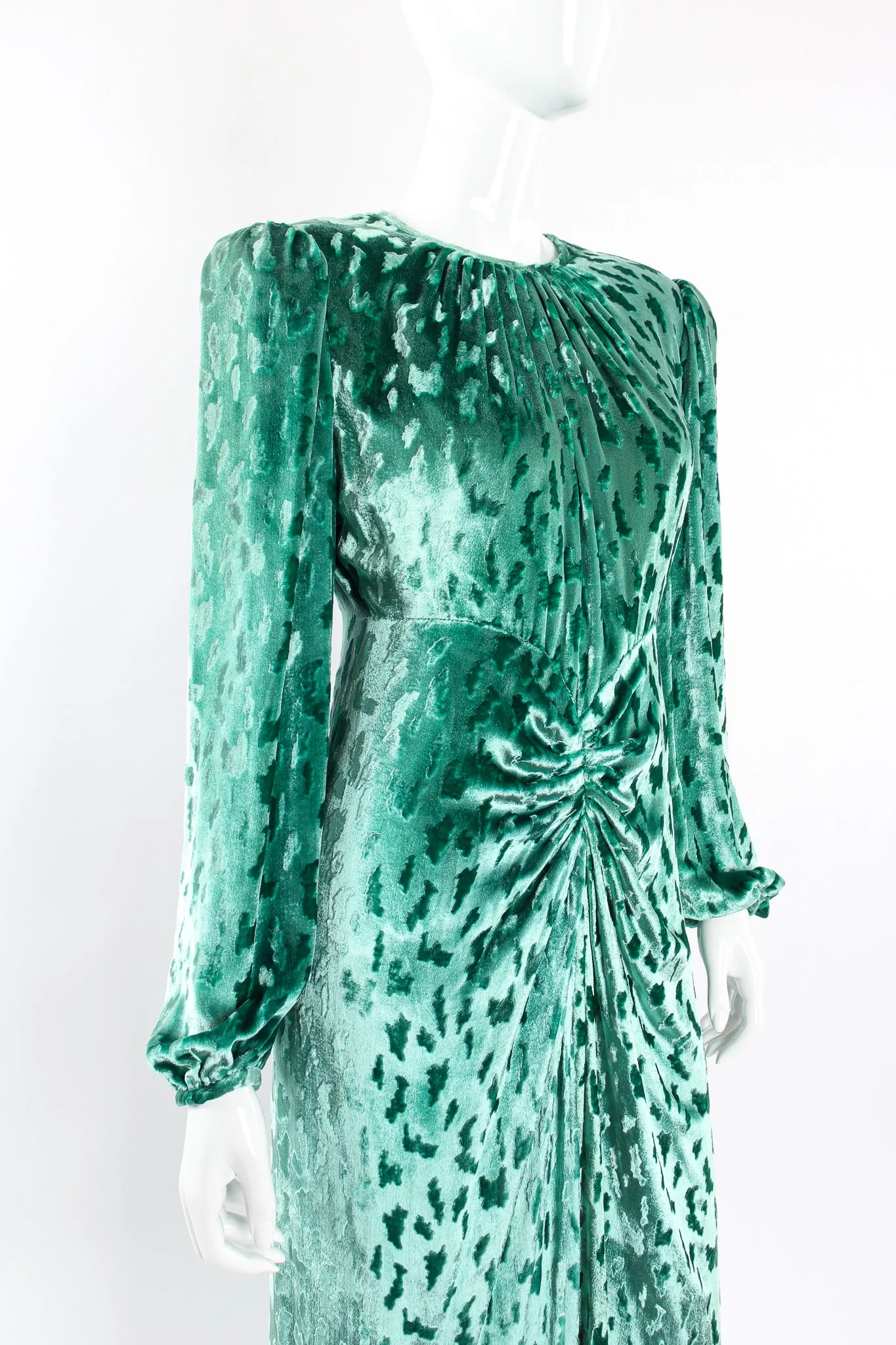 1987 Embossed Silk Velvet Gown