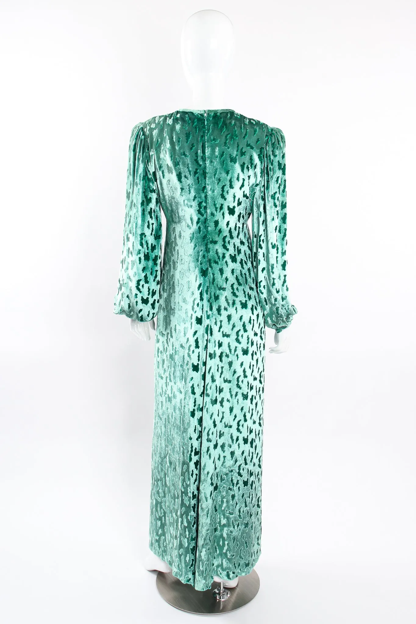 1987 Embossed Silk Velvet Gown