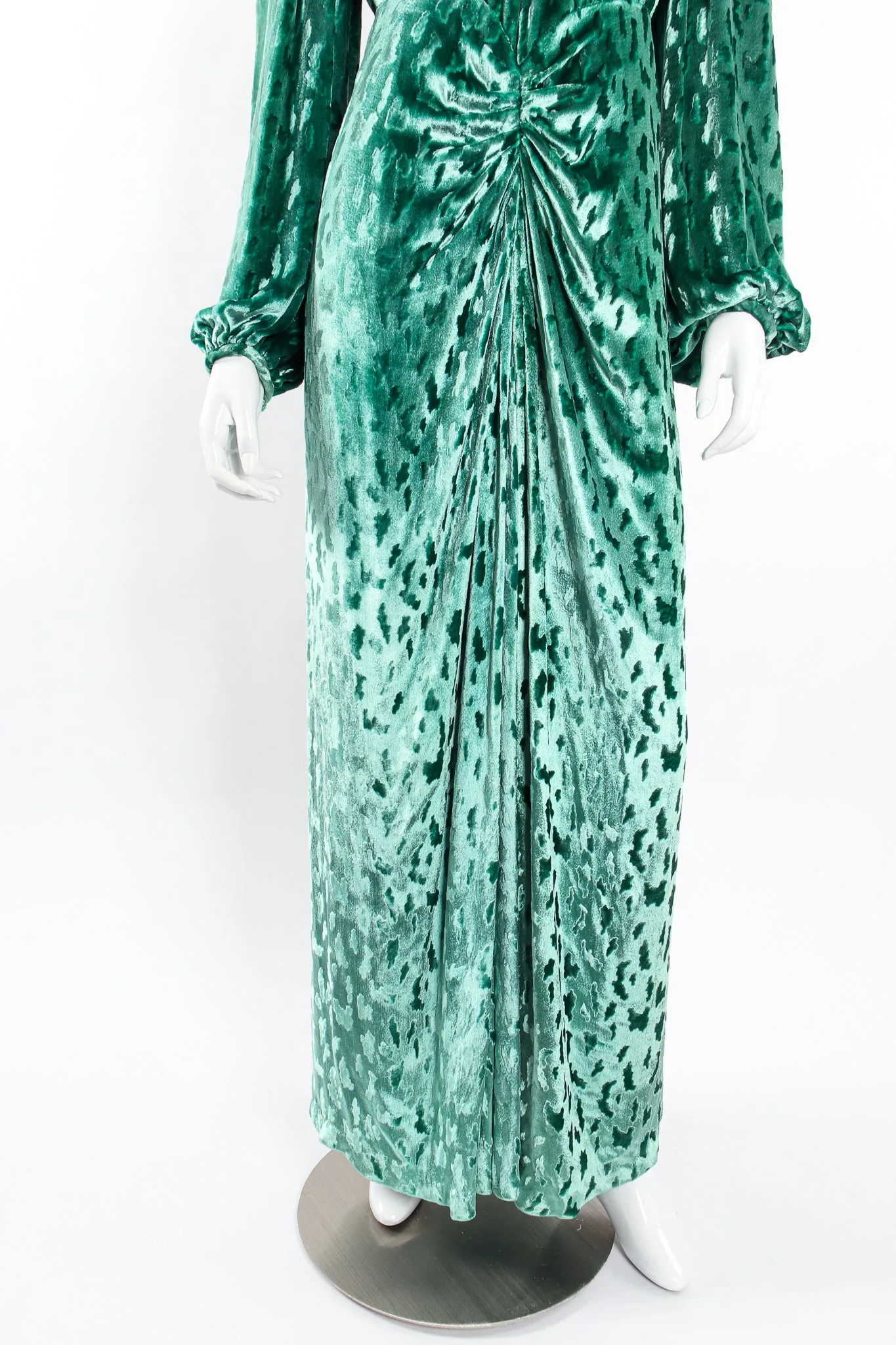 1987 Embossed Silk Velvet Gown