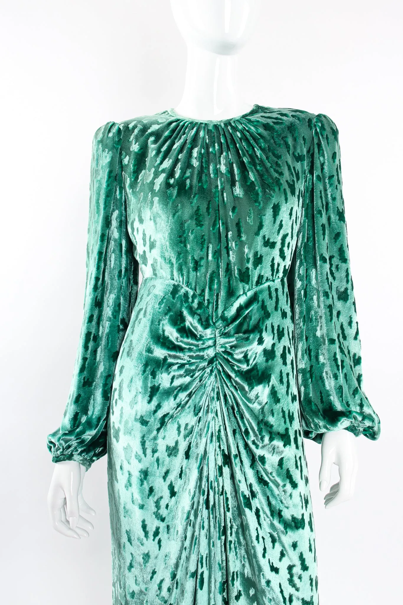 1987 Embossed Silk Velvet Gown