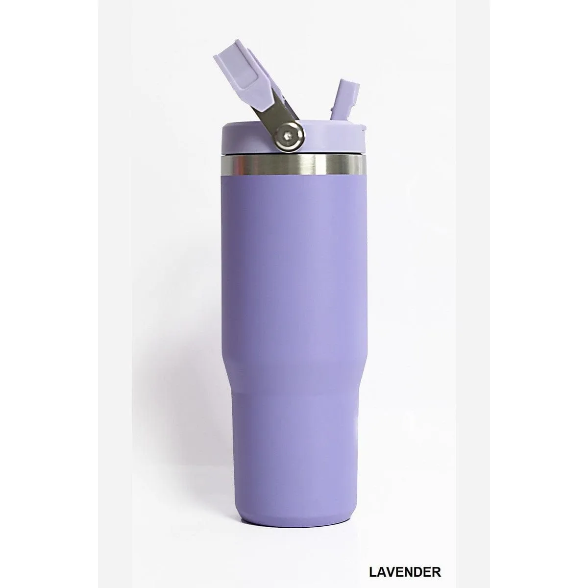 30oz Stainless Steel Flip Straw Tumbler