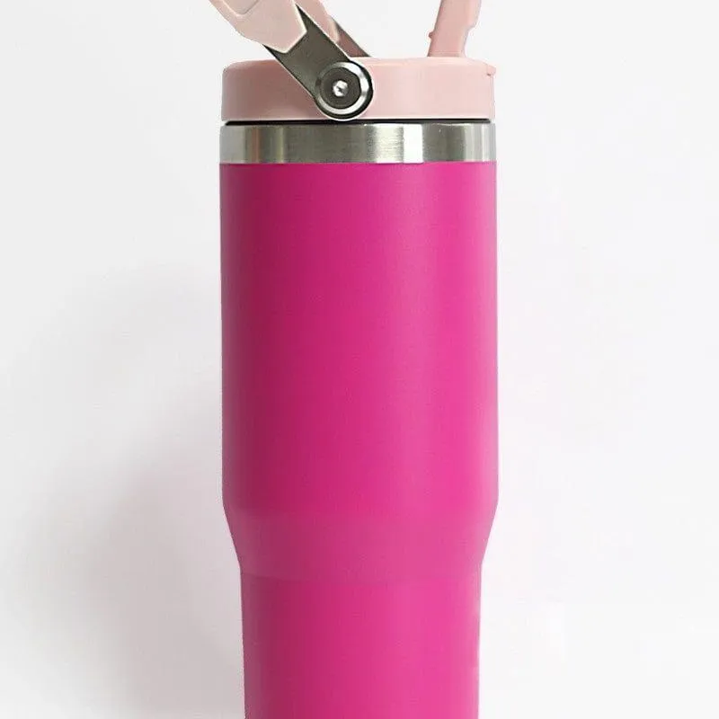 30oz Stainless Steel Flip Straw Tumbler