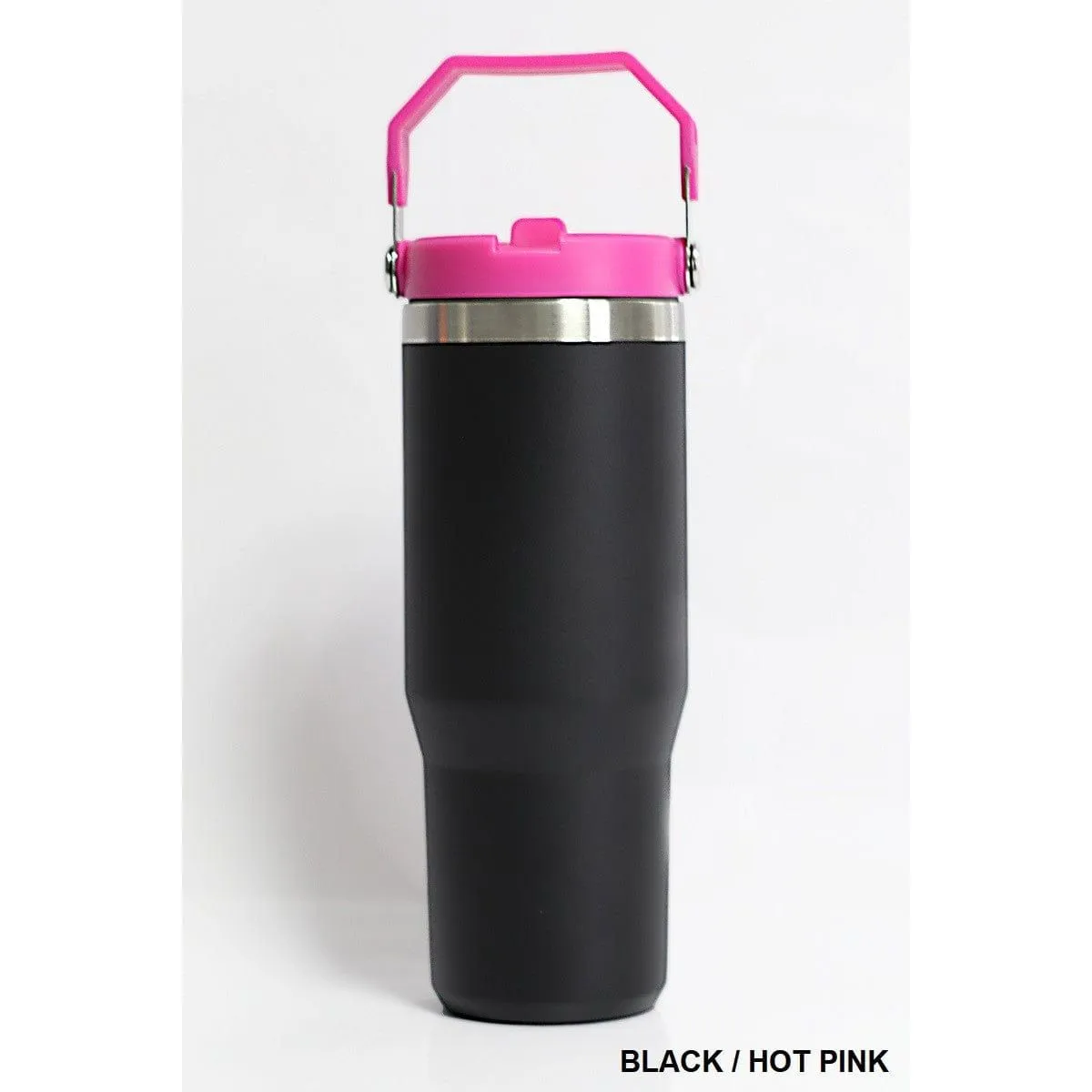 30oz Stainless Steel Flip Straw Tumbler