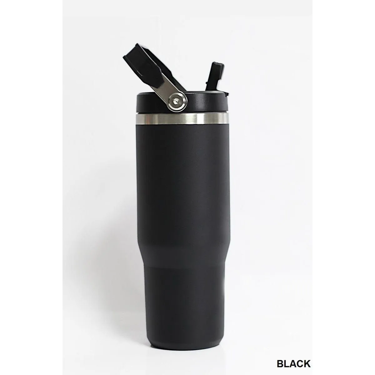 30oz Stainless Steel Flip Straw Tumbler