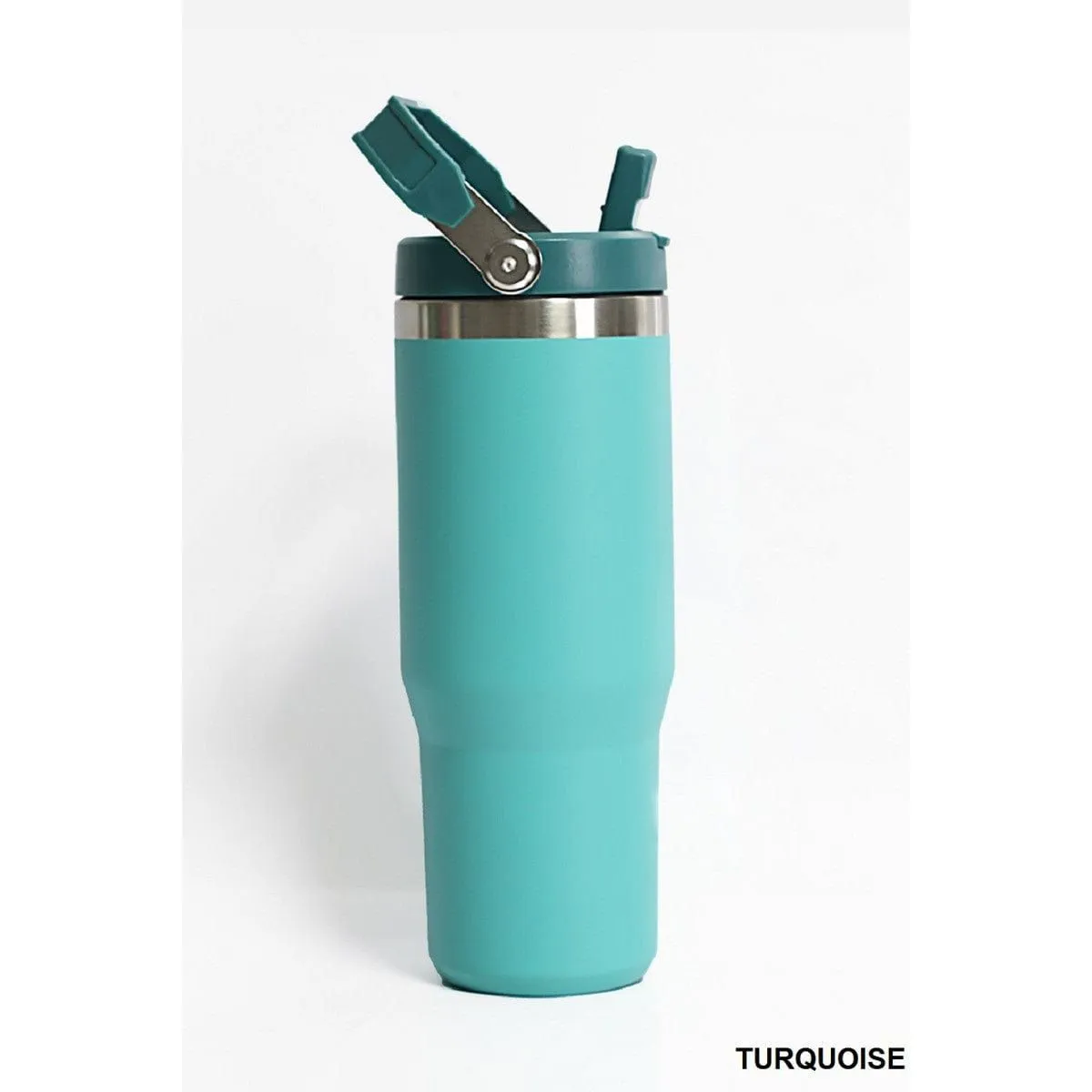 30oz Stainless Steel Flip Straw Tumbler