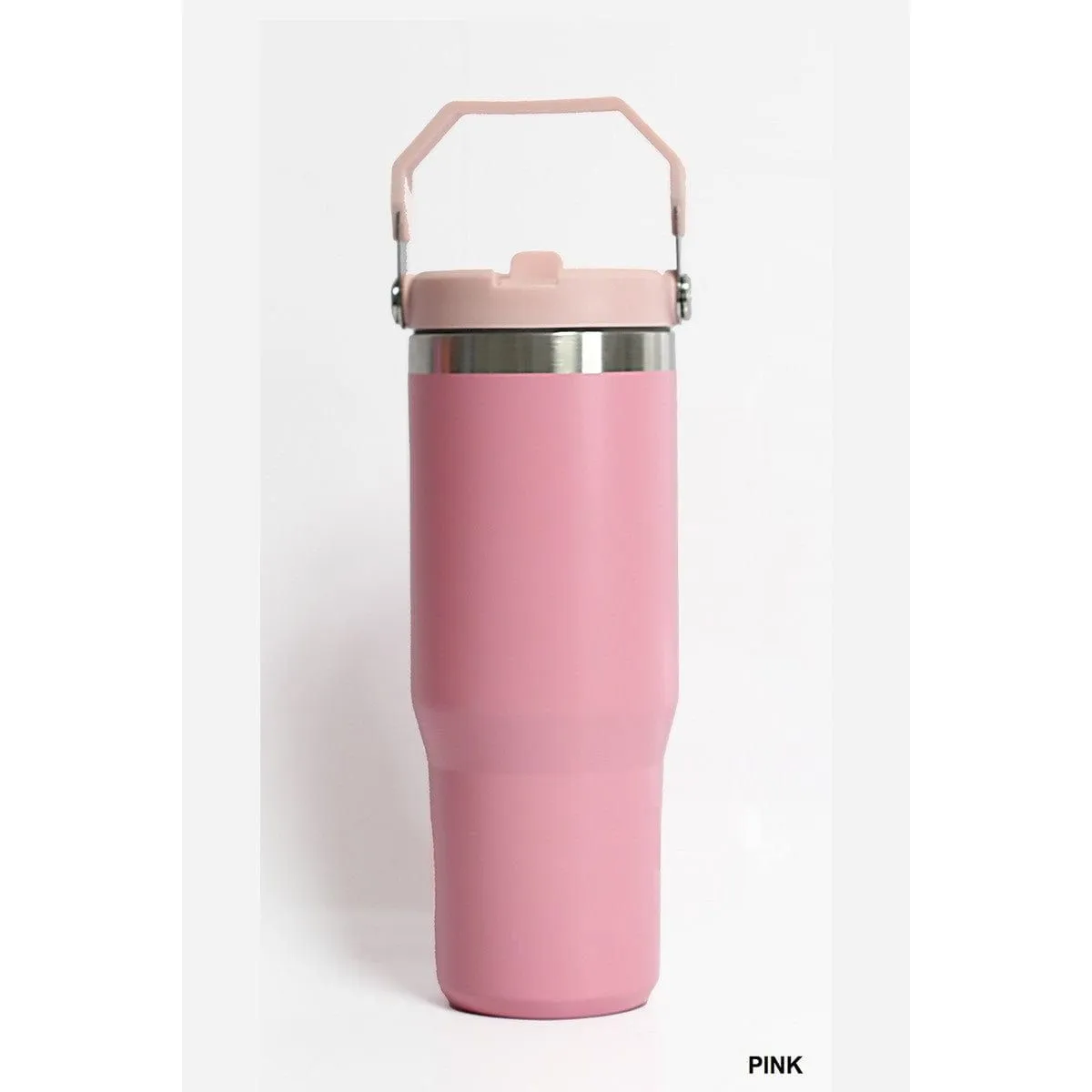 30oz Stainless Steel Flip Straw Tumbler