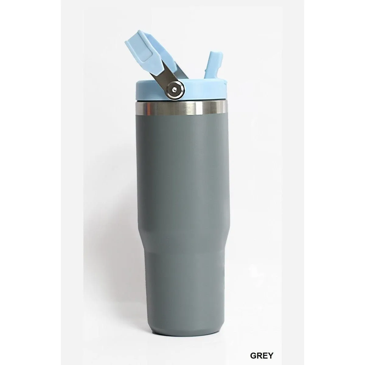 30oz Stainless Steel Flip Straw Tumbler