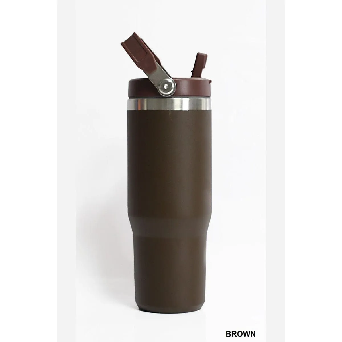 30oz Stainless Steel Flip Straw Tumbler