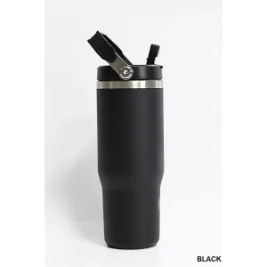 30oz Stainless Steel Flip Straw Tumbler