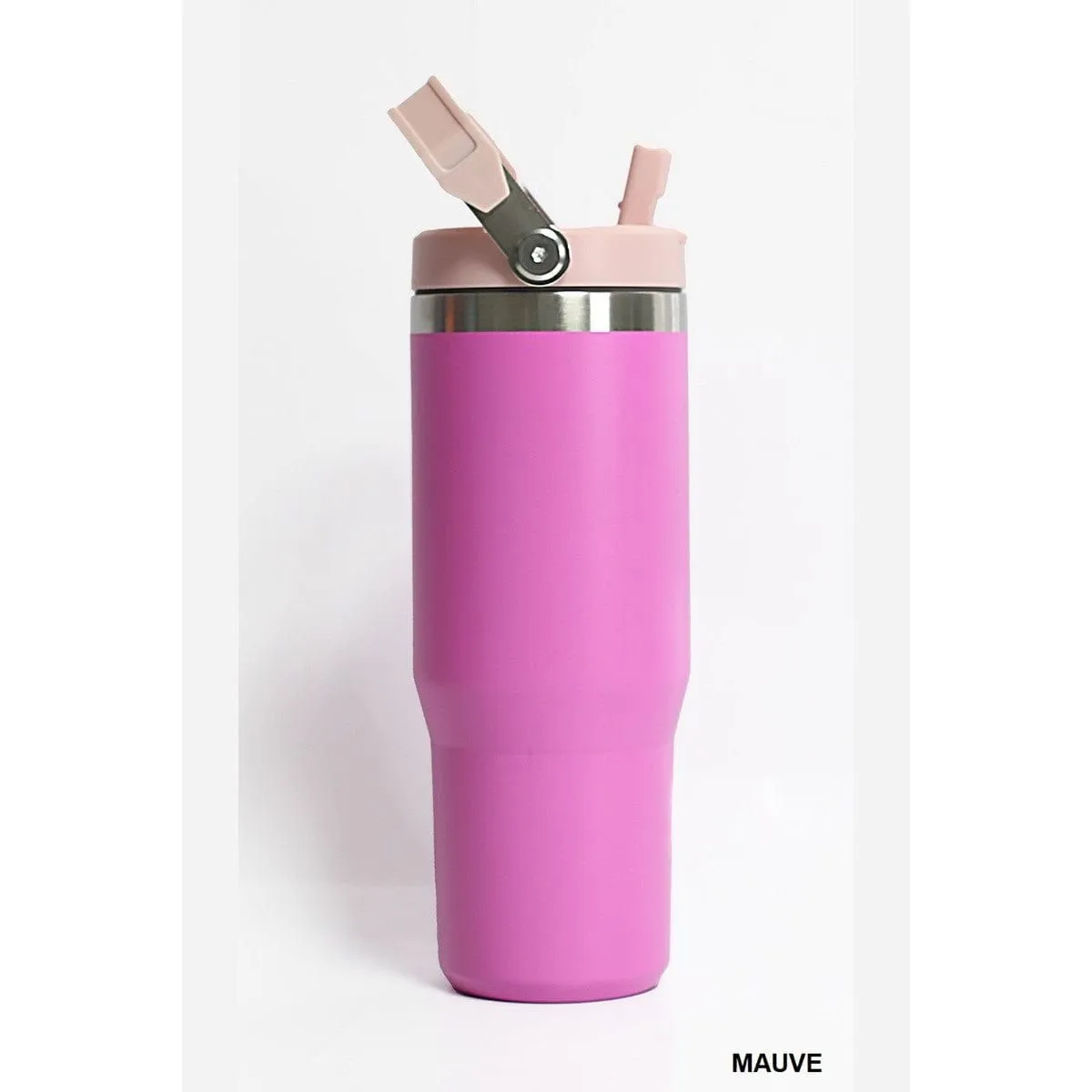 30oz Stainless Steel Flip Straw Tumbler