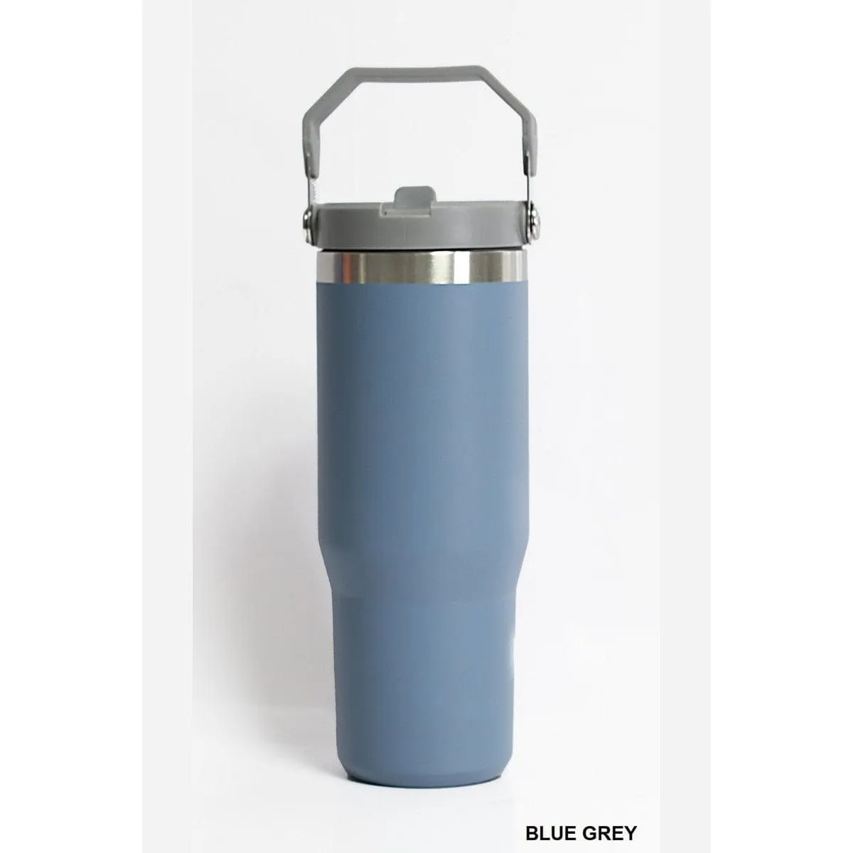 30oz Stainless Steel Flip Straw Tumbler