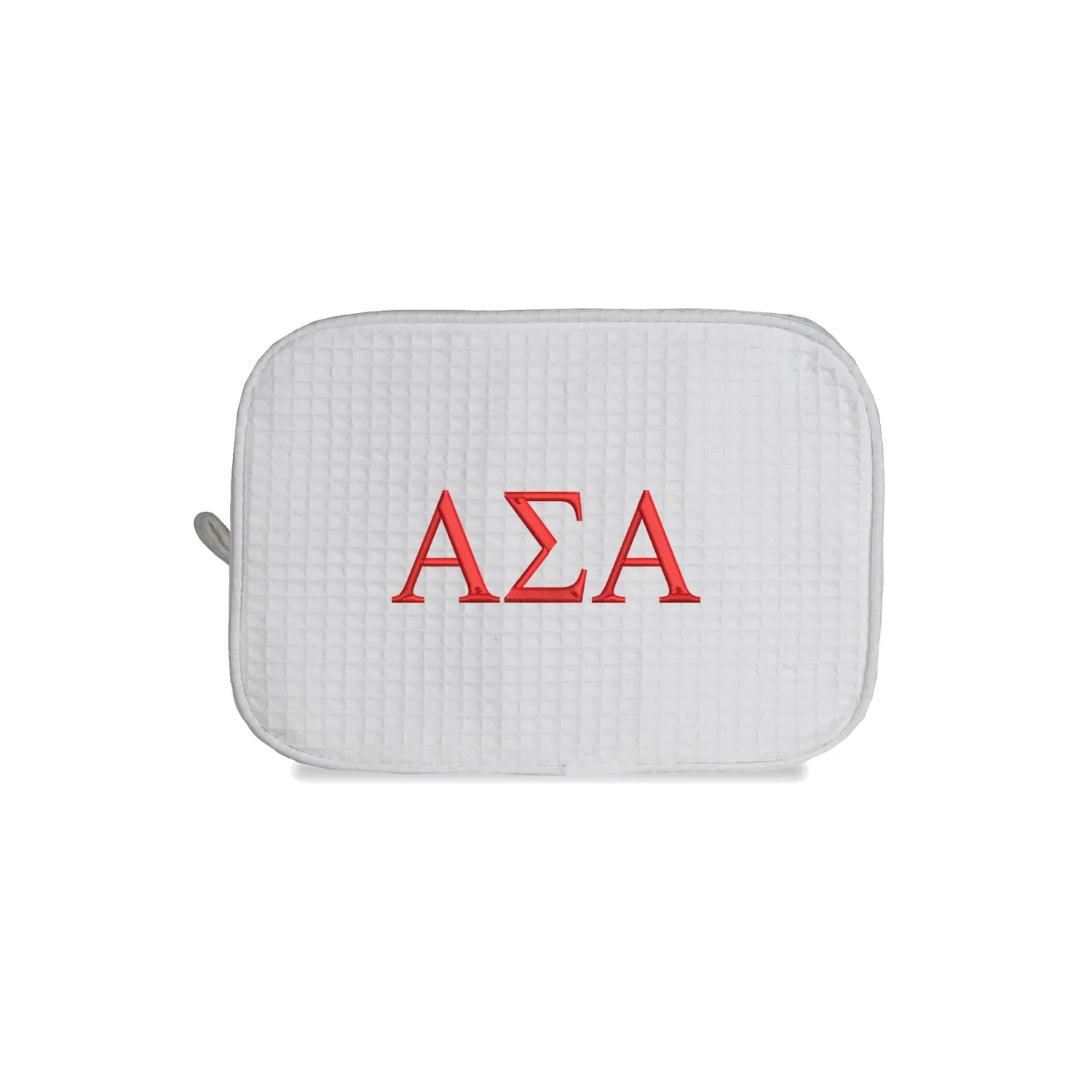 Alpha Sigma Alpha Waffle Weave Cosmetic Bag