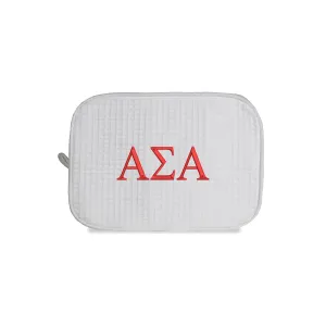 Alpha Sigma Alpha Waffle Weave Cosmetic Bag