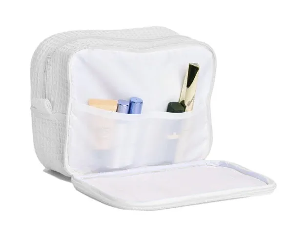 Alpha Sigma Alpha Waffle Weave Cosmetic Bag