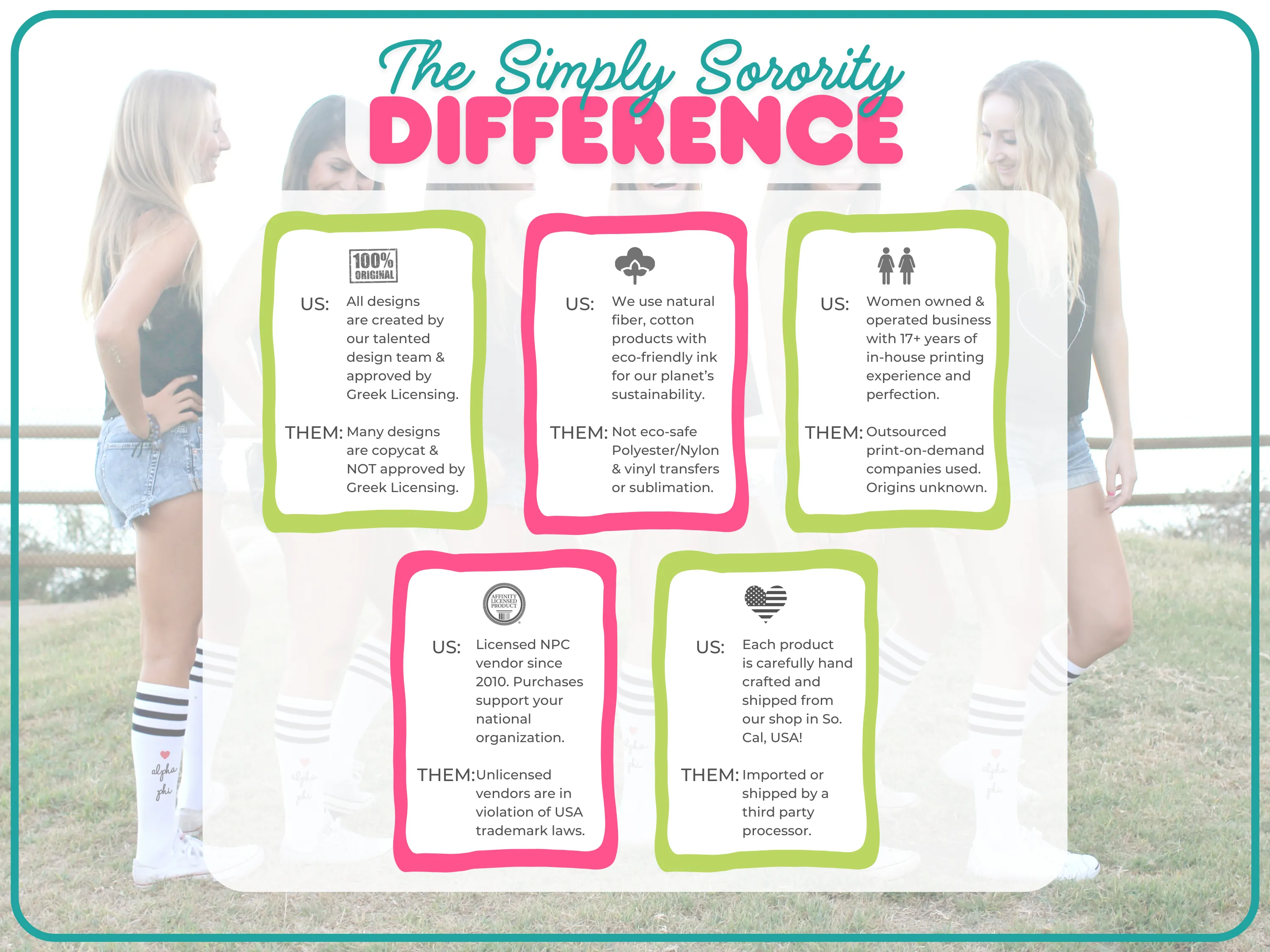 Alpha Sigma Tau Denim Tote Bag - Sorority Gift, Big Little Reveal, Bid Day, Greek Life Accessory