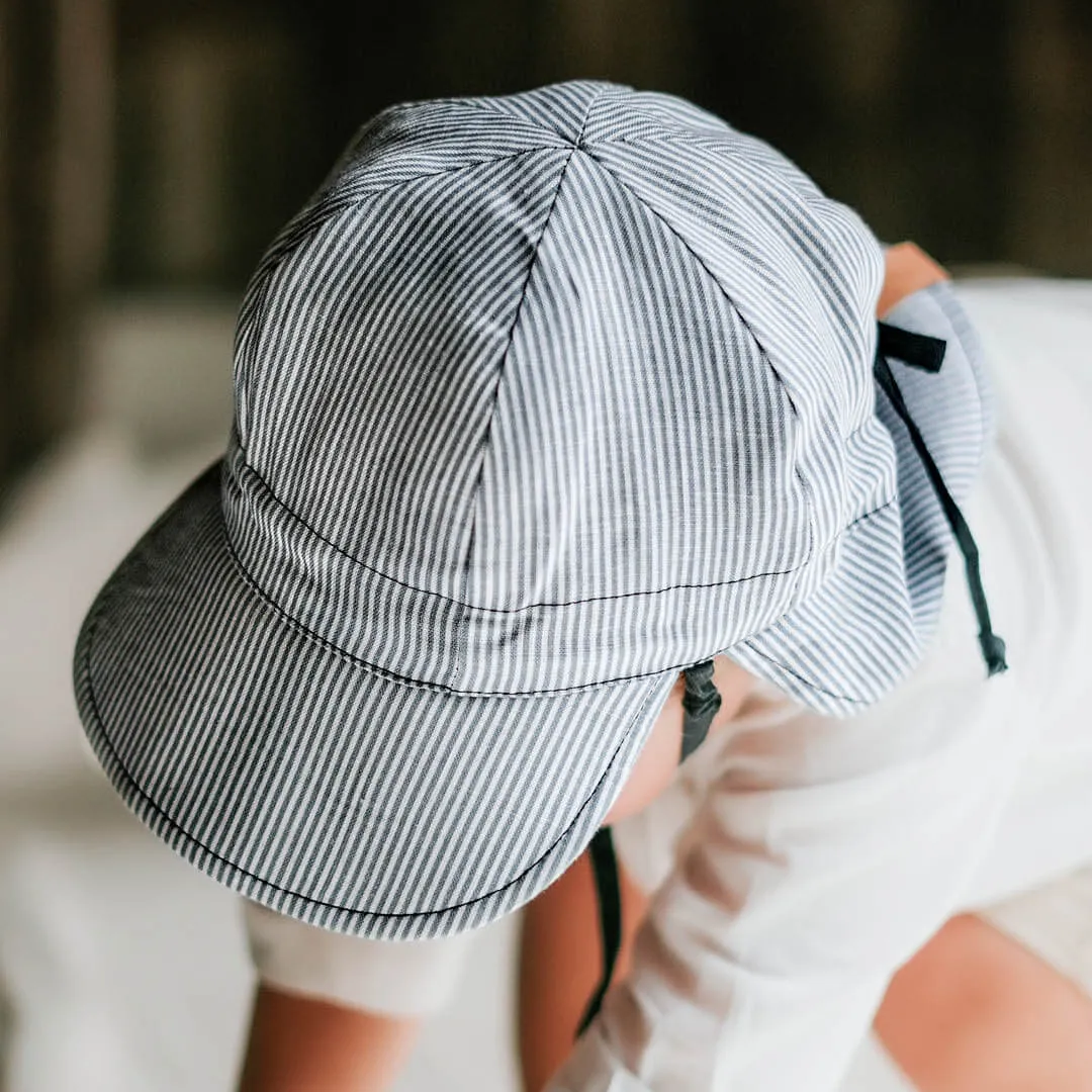 BEDHEAD LOUNGER REVERSIBLE FLAP SUNHAT - CHARLIE/INDIGO