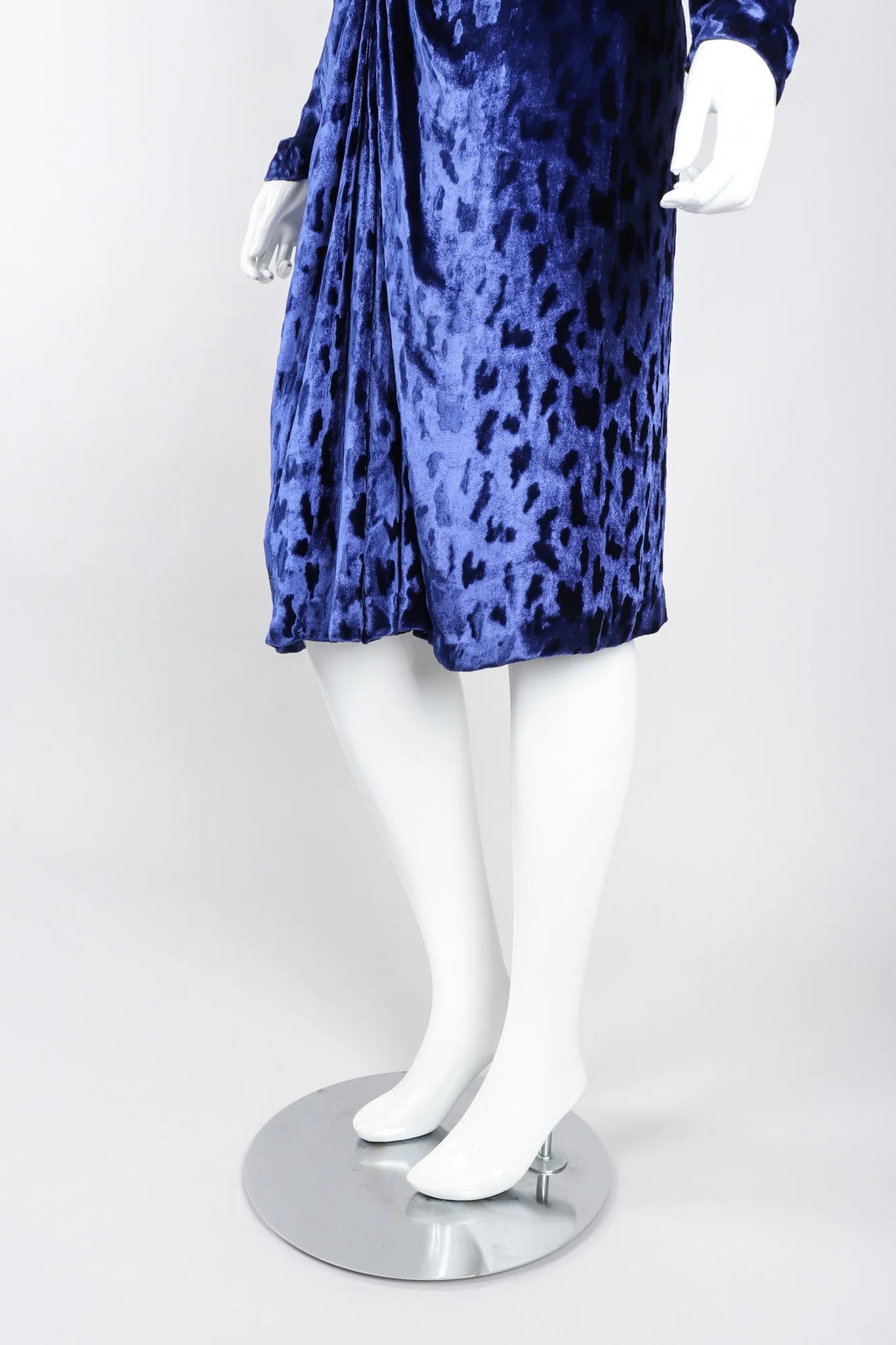 Blue Velvet Cheetah Dress
