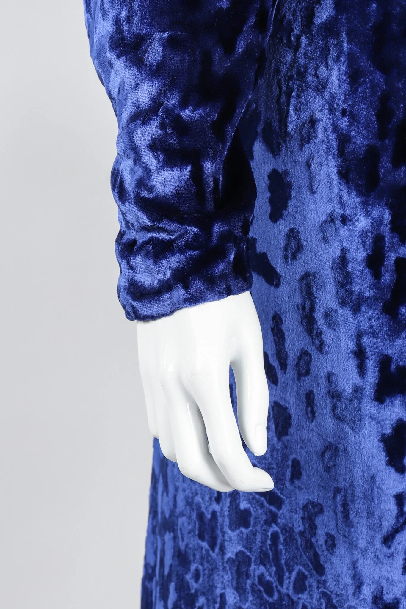 Blue Velvet Cheetah Dress
