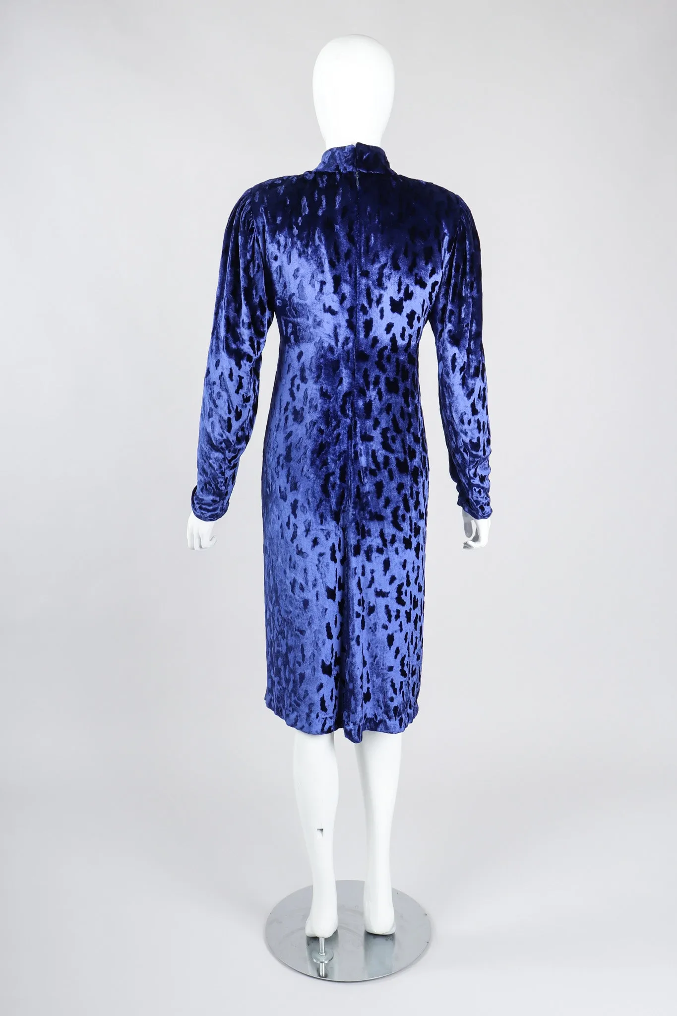 Blue Velvet Cheetah Dress