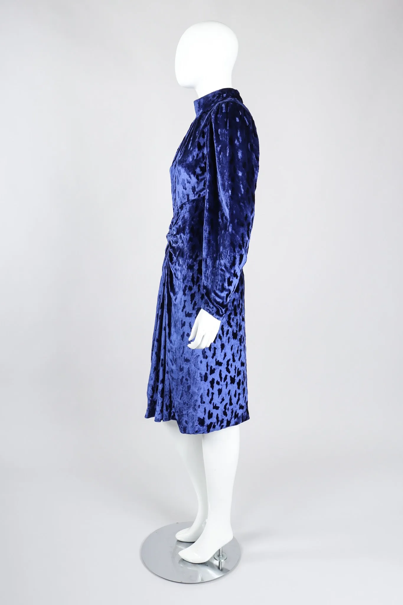 Blue Velvet Cheetah Dress