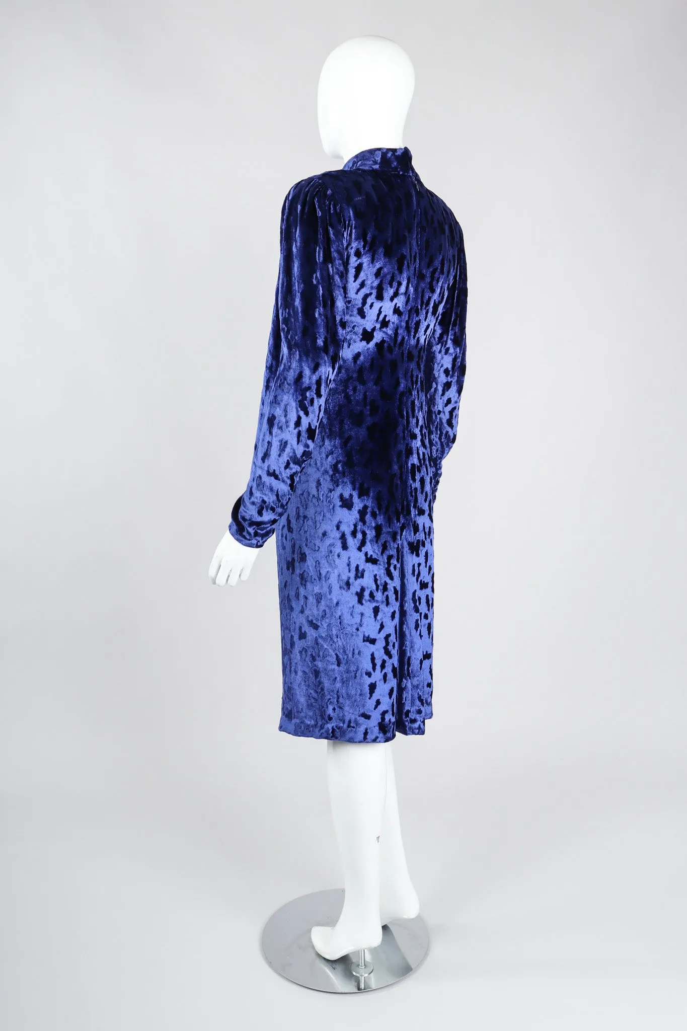 Blue Velvet Cheetah Dress