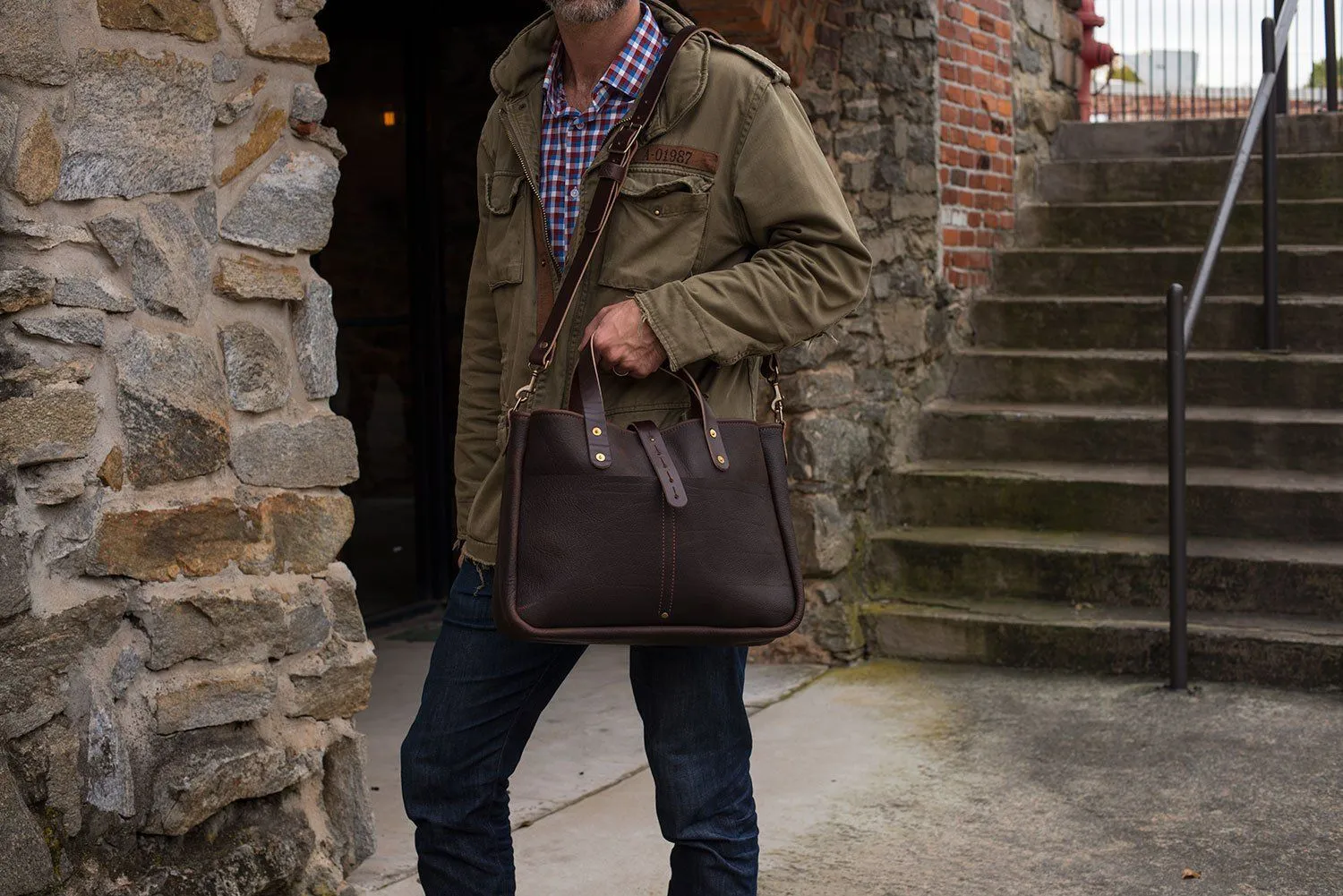 BUCHANAN LEATHER TOTE BAG | BRIEFCASE