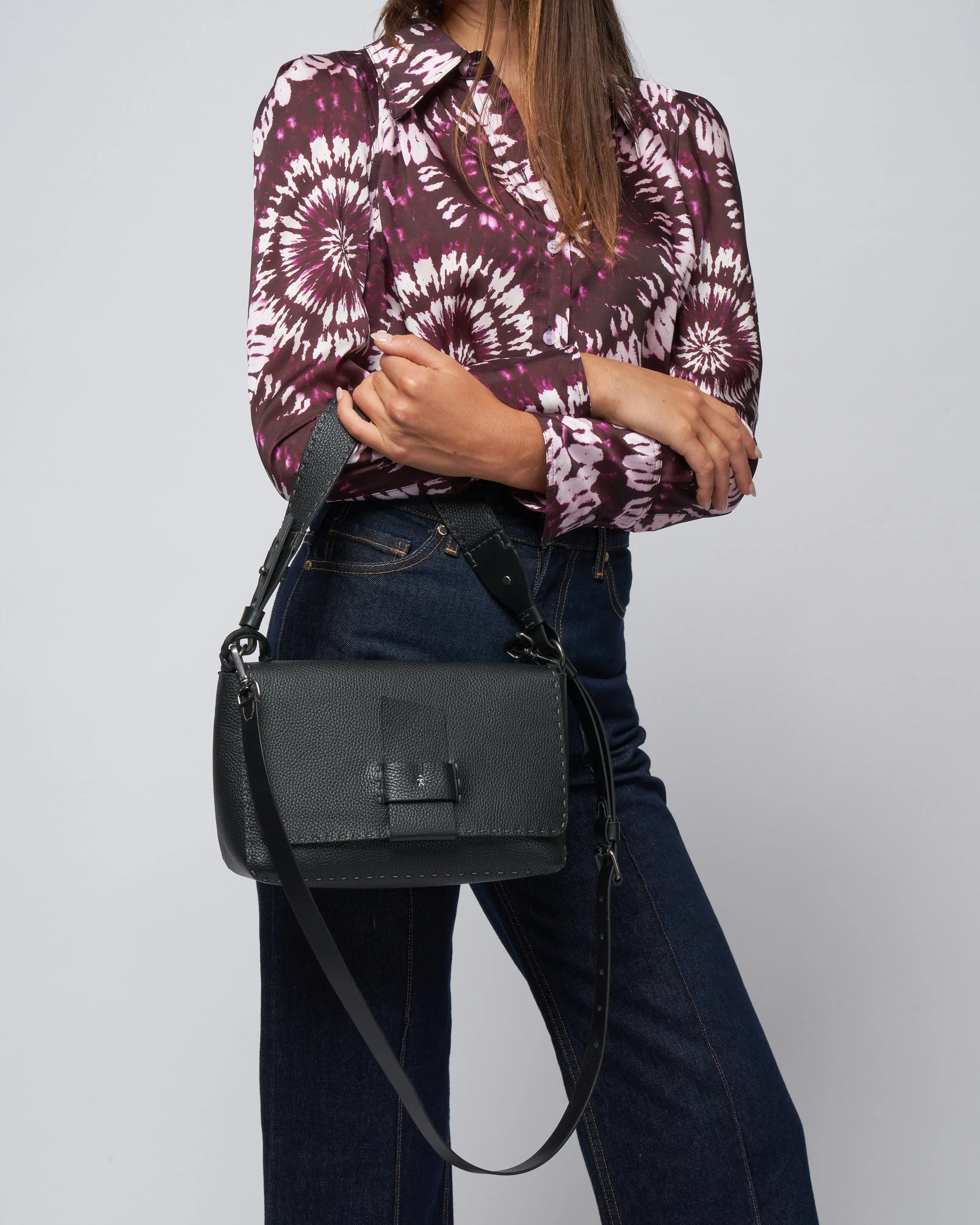 cervo small crossbody - nero