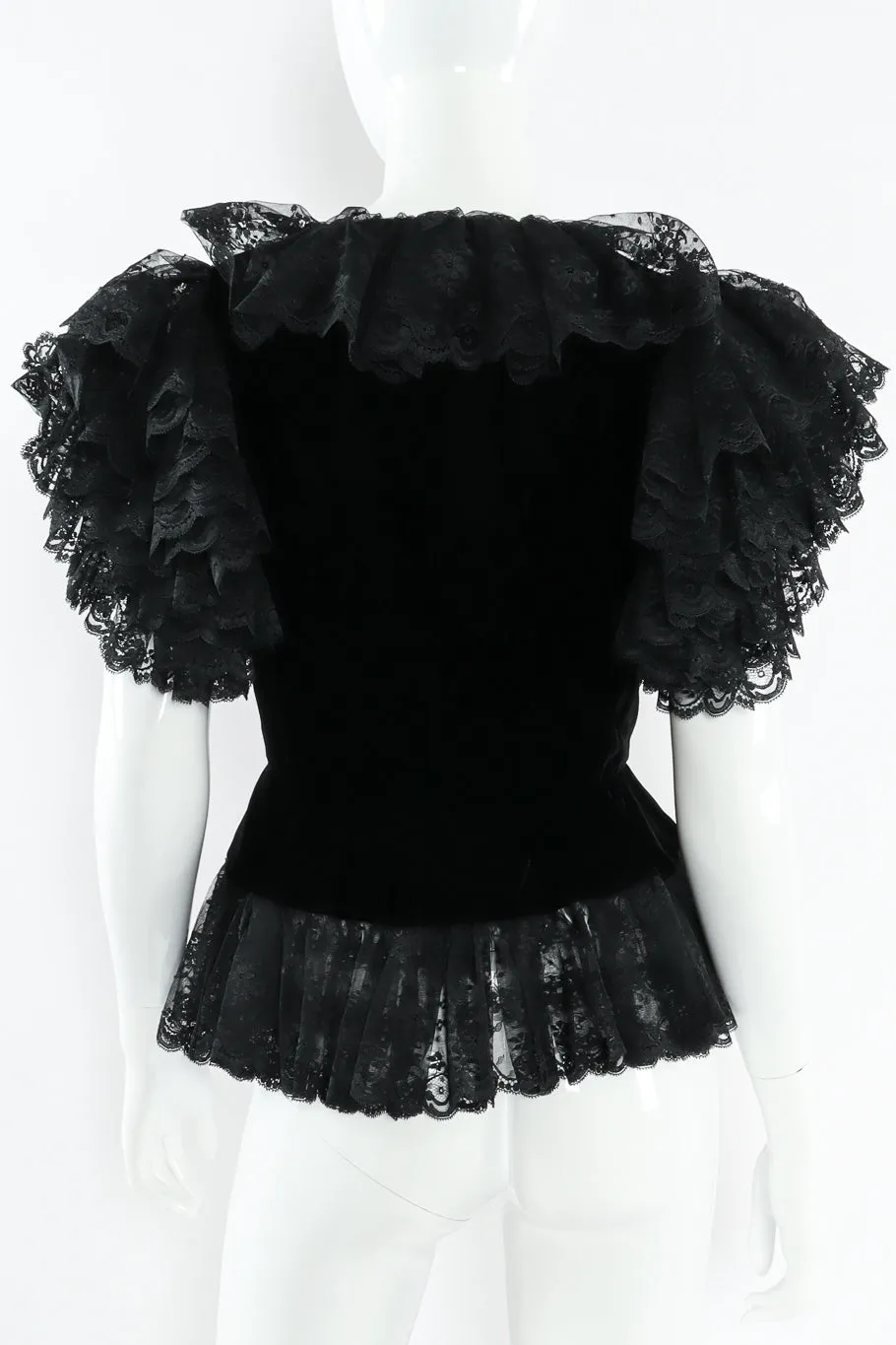 Chantilly Ruffle Lace Velvet Top