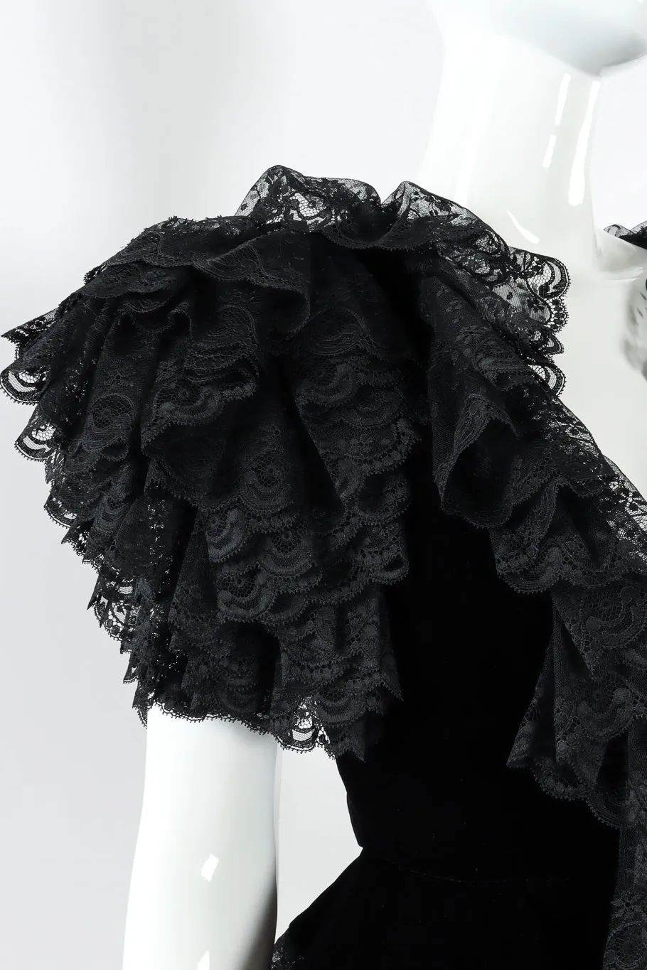 Chantilly Ruffle Lace Velvet Top