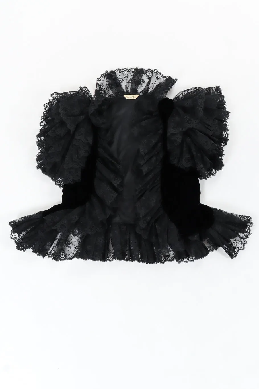 Chantilly Ruffle Lace Velvet Top