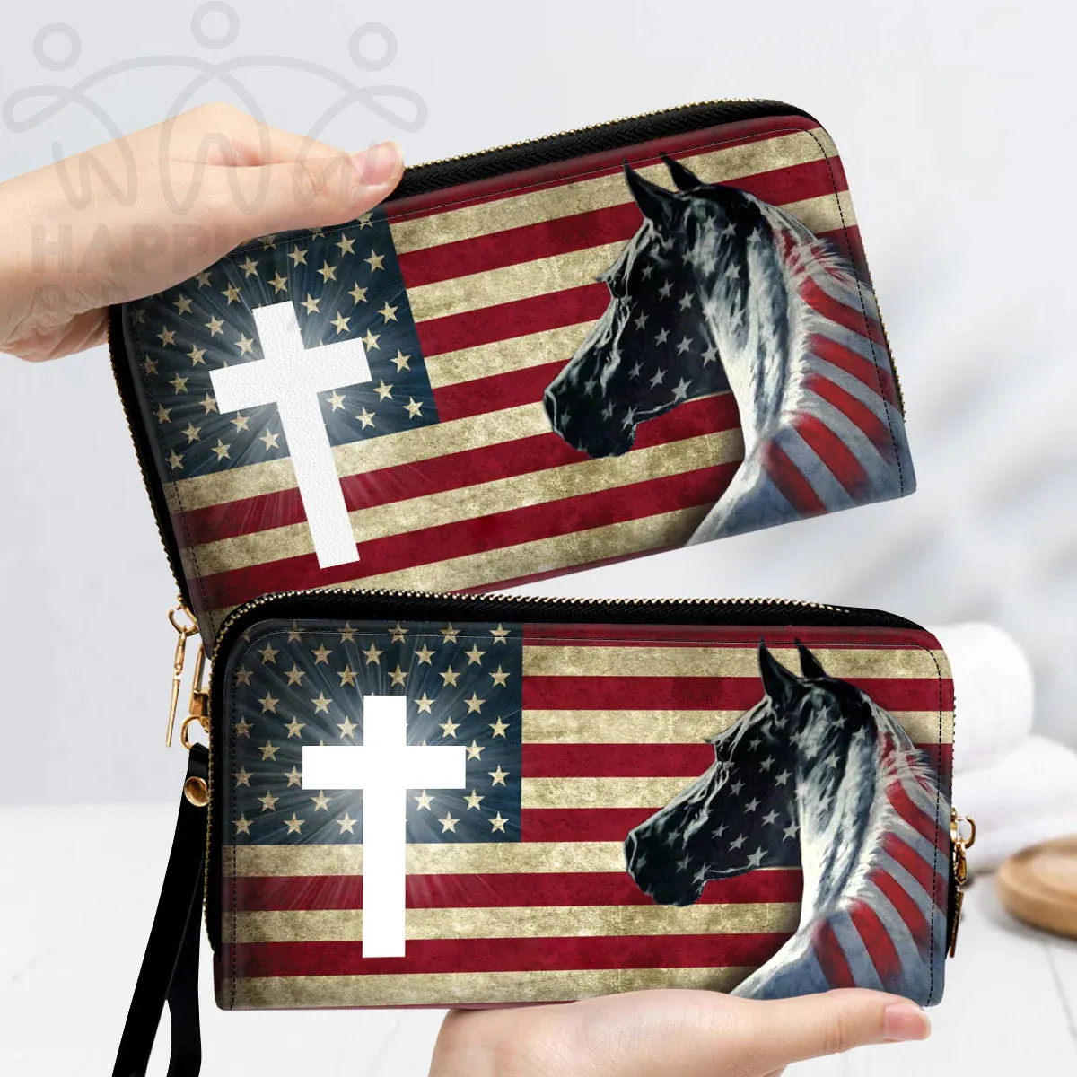 Christianart Handbag, Personalized Hand Bag, American Flag 4th of July, Personalized Gifts, Gifts for Women.