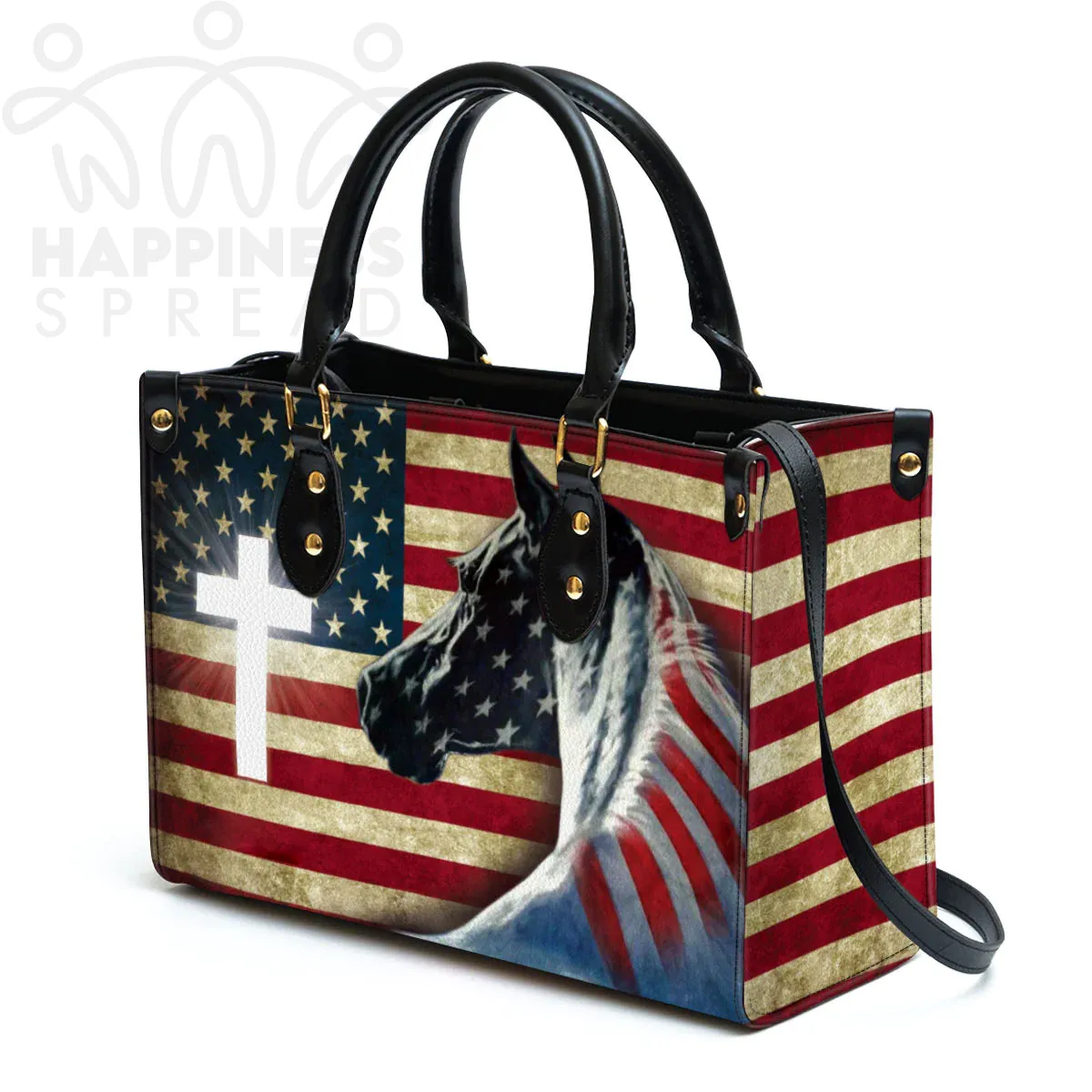 Christianart Handbag, Personalized Hand Bag, American Flag 4th of July, Personalized Gifts, Gifts for Women.
