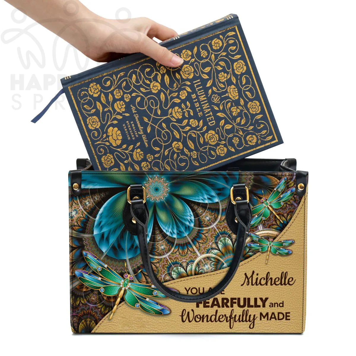 Christianart Handbag, Personalized Hand Bag, You Are Fearfully And Wonderfully Made, Personalized Gifts, Gifts for Women.