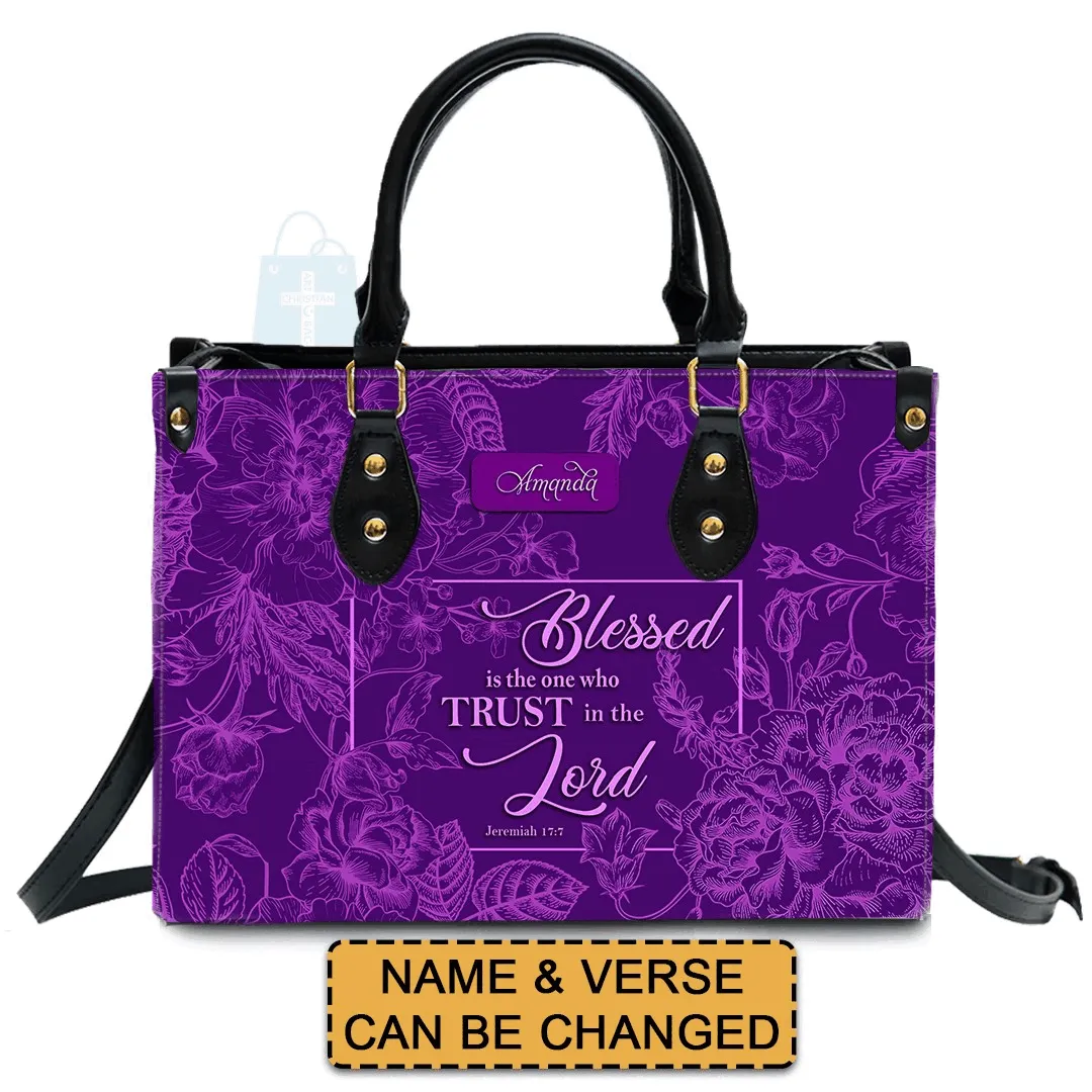 CHRISTIANARTBAG Handbag - Personalized Leather Handbag - Custom Verse Christian Bag - Custom Color bags - CABLTHB01010624.