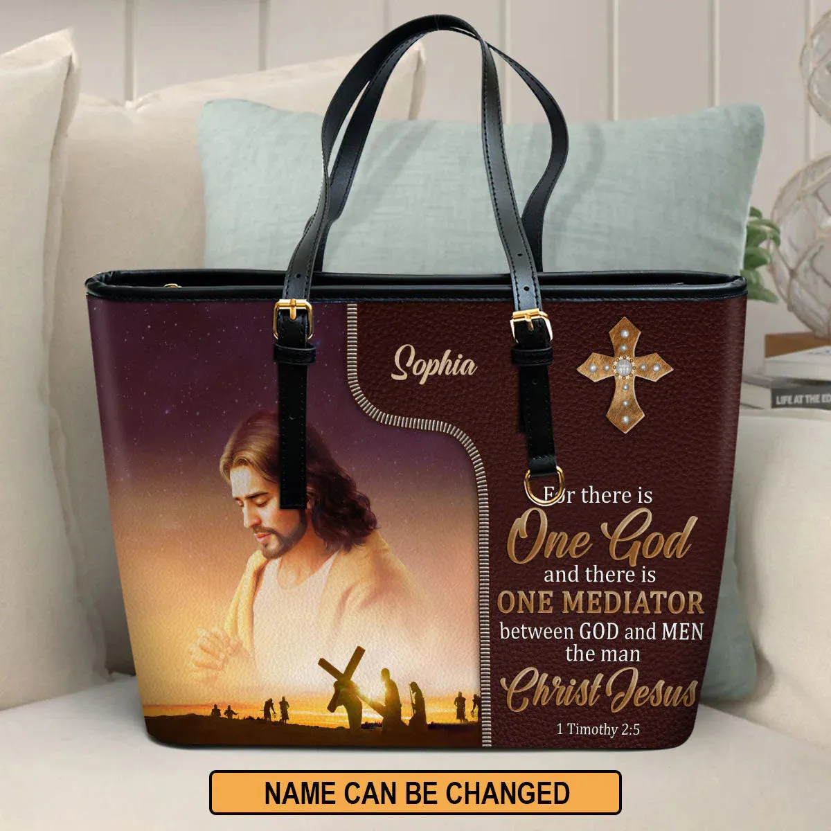 Christianartbag Handbag, There Is One Mediator Between God And Men The Man Christ Jesus, Personalized Gifts, Gifts for Women, Christmas Gift.