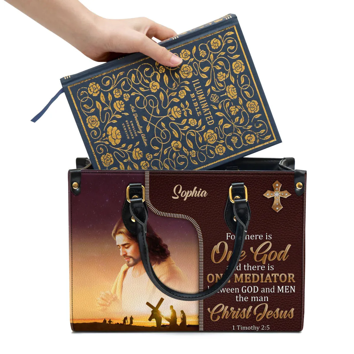 Christianartbag Handbag, There Is One Mediator Between God And Men The Man Christ Jesus, Personalized Gifts, Gifts for Women, Christmas Gift.