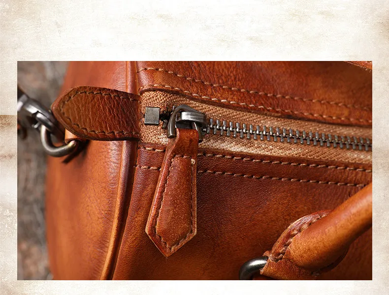 Coffee Leather Womens Barrel Handbag Handmade Barrel Handbag Crossbody Purse for Ladies
