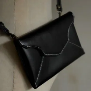 Cute Brown LEATHER Envelope WOMEN SHOULDER BAG Handmade Slim Envelope Crossbody Purse FOR WOMEN