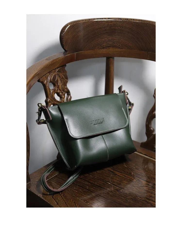 Cute Brown LEATHER Side Bag Handmade WOMEN Brown Crossbody BAG Phone Purse FOR WOMEN