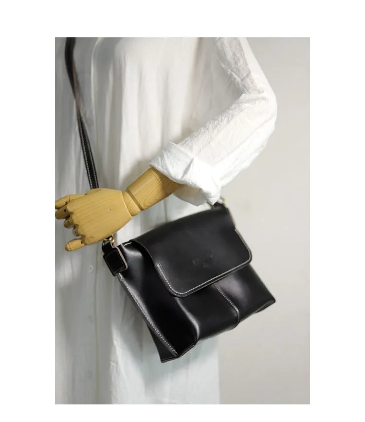 Cute Brown LEATHER Side Bag Handmade WOMEN Brown Crossbody BAG Phone Purse FOR WOMEN