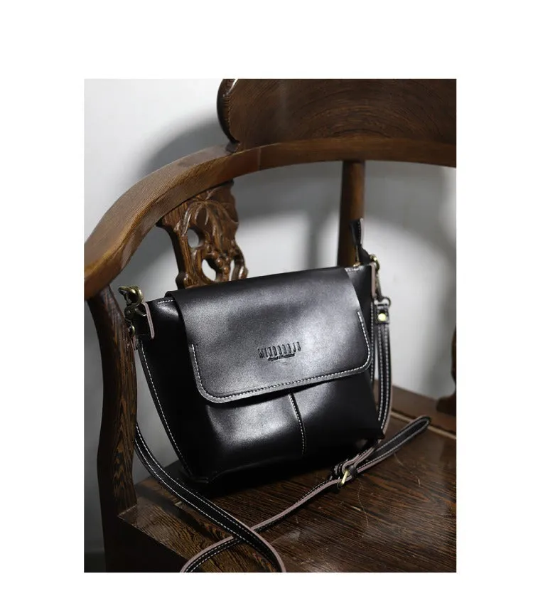 Cute Brown LEATHER Side Bag Handmade WOMEN Brown Crossbody BAG Phone Purse FOR WOMEN