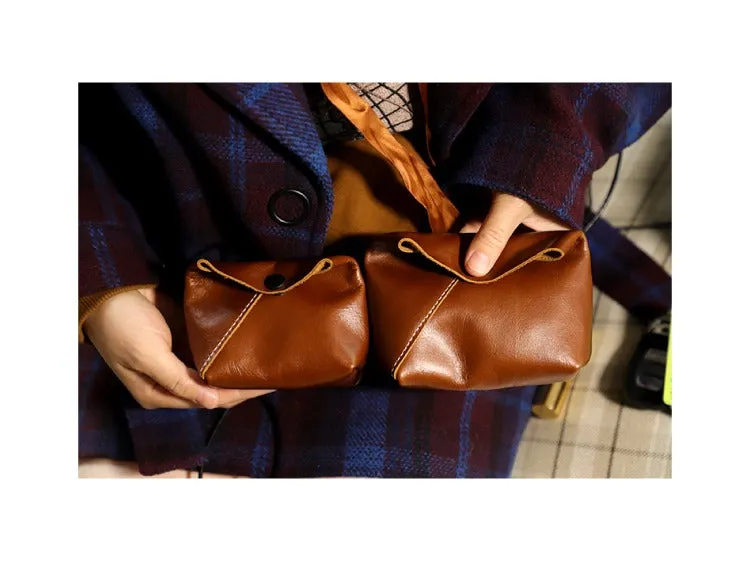 Cute LEATHER Mini Side Bag Black Handmade WOMEN Crossbody BAG Phone Purse FOR WOMEN