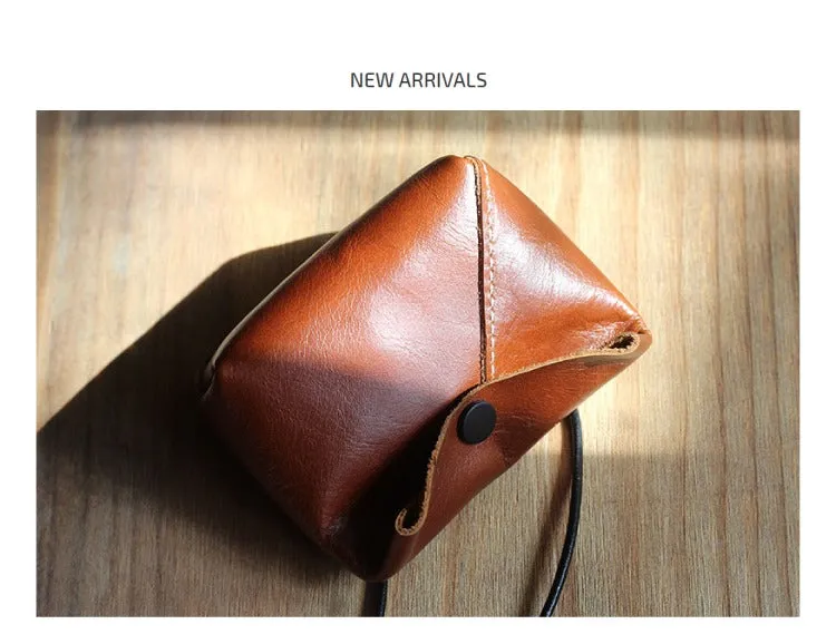 Cute LEATHER Mini Side Bag Black Handmade WOMEN Crossbody BAG Phone Purse FOR WOMEN