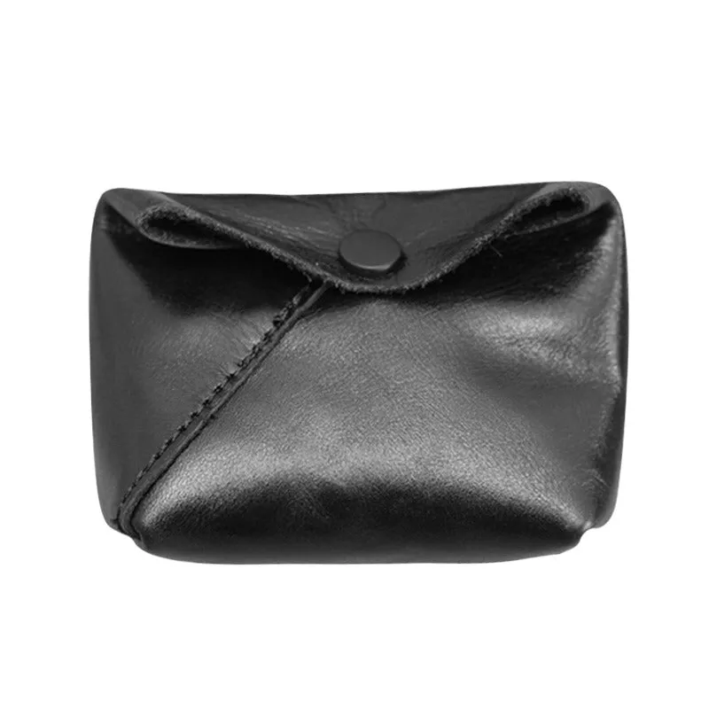 Cute LEATHER Mini Side Bag Black Handmade WOMEN Crossbody BAG Phone Purse FOR WOMEN