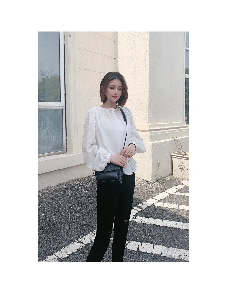 Cute LEATHER Small Side Bag Black Handmade WOMEN Crossbody BAG Phone Purse FOR WOMEN