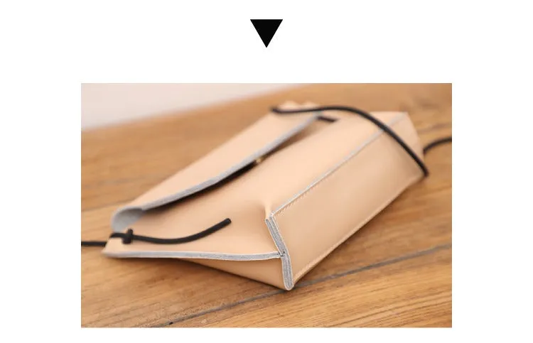 Cute LEATHER Small Side Bag Black Handmade WOMEN Crossbody BAG Phone Purse FOR WOMEN