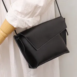 Cute LEATHER Small Side Bag Black Handmade WOMEN Crossbody BAG Phone Purse FOR WOMEN
